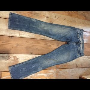 J Crew “matchstick” light wash distressed size 25s